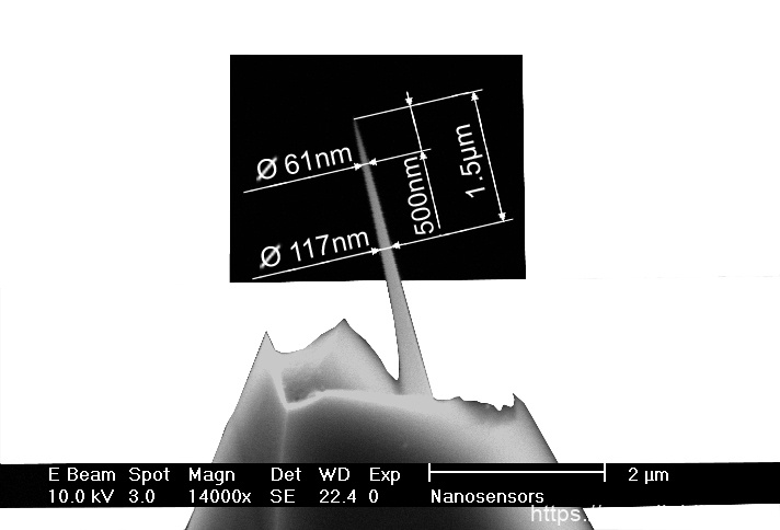 IMG-Close-up view SEM image of AR10T high aspect ratio AFM tip