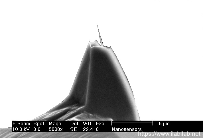 IMG-Side view SEM image of AR10T high aspect ratio AFM tip